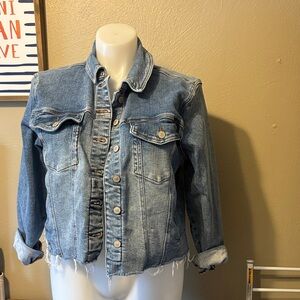 Judy Blue Distressed Light Blue Denim Jacket